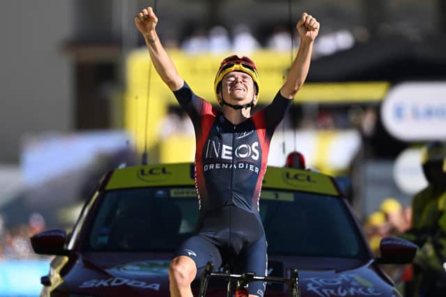 Leeds's Tom Pidcock wins a stage of the Tour de France on his debut (Picture: CorVos SWpix.com)