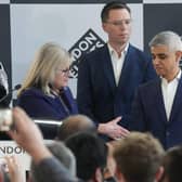 Labour's Sadiq Khan is re-elected as the Mayor of London, at City Hall, London. PIC: Jeff Moore/PA Wire
