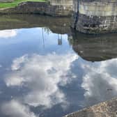 Oil is still visible in the water at the Calder and Hebble Navigation after an oil leak was reports on May 3.