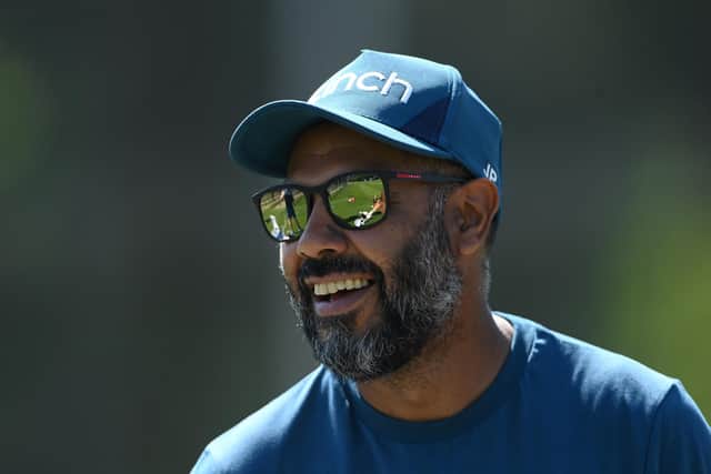 "The effort the guys put in was immense, through the roof almost" - England bowling coach Jeetan Patel appears to have gone down with Ben Duckett-itis. Photo by Stu Forster/Getty Images.