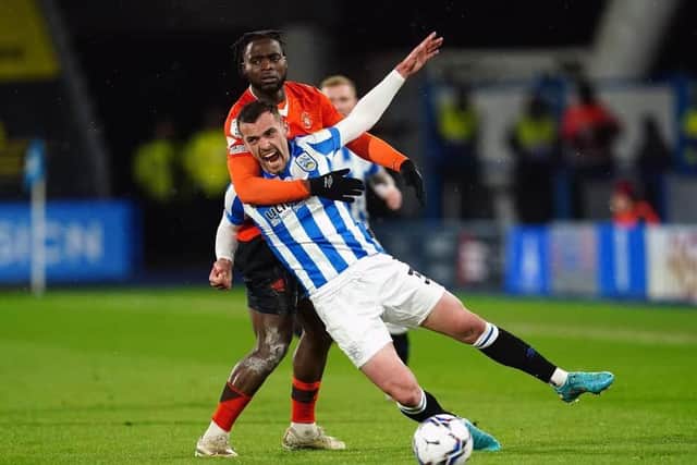 New Rotherham United signing Fred Onyedinma. pictured in action for parent club Luton Town against Huddersfield Town at the end of the 2021-22 season. Picture: PA
