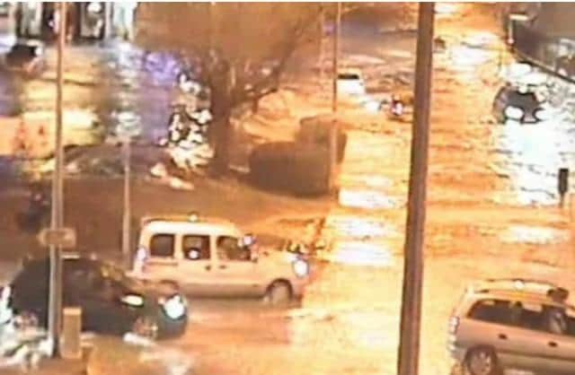 CCTV cameras captured flooding in Hull city centre