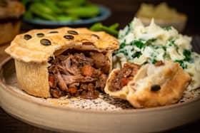 What a beauty - Yorkshire Handmade Pies' new Outdoor Reared Pork, Black Garlic and Orchard pie.