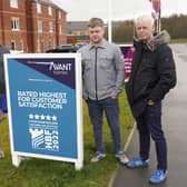 Home owners Andy Toulson, Adam Newman and Peter Gregory have mutiple issues with their new build homes on Lotus Crescent in Castleford. Picture Scott Merrylees