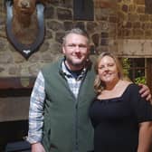 Teamwork: Steve Mortimer with partner Fay Howell. The couple run the Turkey Inn at Goose Eye and the Staveley Arms, North Stainley. (Photo supplied on behalf of Steve Mortimer)