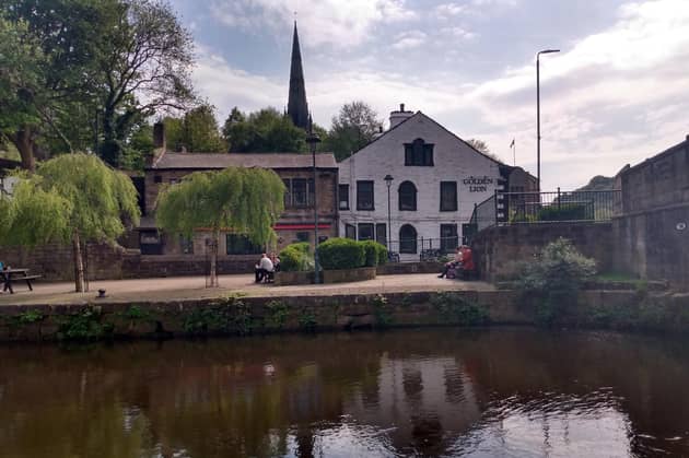 The Golden Lion pub, eaterie and music venue in Fielden Square, Todmorden