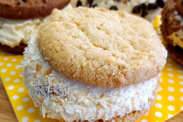 Botham's of Whitby have created this ice cream sandwich using local suppliers
