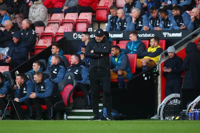 SOUTHAMPTON, ENGLAND - NOVEMBER 06: Southampton  manager Ralph Hasenhuttl during the Premier League match between Southampton FC and Newcastle United at Friends Provident St. Mary's Stadium on November 06, 2022 in Southampton, England. (Photo by Charlie Crowhurst/Getty Images)