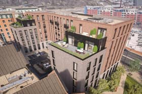 Plans to build a six-storey residential and commercial block at 180 Shalesmoor. Sheffield City Council has agreed to sell the developer a plot of vacant land next to the site.Picture: Urbana Town Planning
