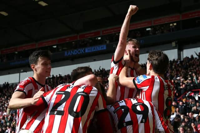 CRUCIAL FIGURE: Tommy Doyle celebrates the second of two winning goals in a week he scored for Sheffield United
