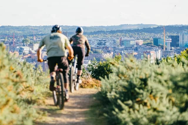 Mountain biking at Parkwood Springs, Sheffield