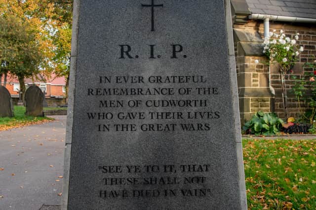 The war memorial at St John the Baptist Church was erected in 1920 and has been updated at various stages since to reflect further conflicts.