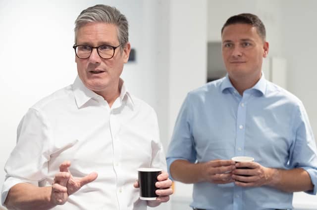 Prime Minister Sir Keir Starmer (left) and Health Secretary, Wes Streeting during a visit to a hospital. PIC: Stefan Rousseau/PA Wire
