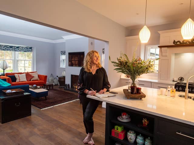 Interior designer Joan MacLean who helped Michelle style her new home