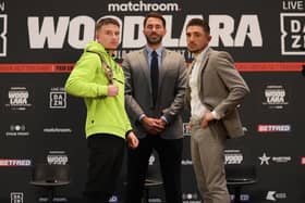 Nottingham, UK: Dalton Smith and Billy Allington final press conference ahead of their British lightweight title fight on Saturday night. Picture: Mark Robinson/Matchroom Boxing