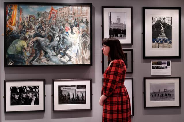 Head of Marketing Bryony Brown pictured by the Art Wall the Exhibition. Picture taken by Yorkshire Post Photographer Simon Hulme