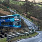 A Coastliner bus approaches Goathland which is on the route of Britain's most scenic bus route. (Pic credit: Bruce Rollinson)