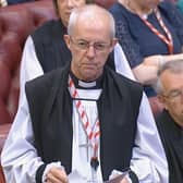 The Archbishop of Canterbury, the Most Rev Justin Welby speaking in the House of Lords, London, during the debate on the Government's Illegal Migration Bill. PIC: House of Lords/UK Parliament/PA Wire
