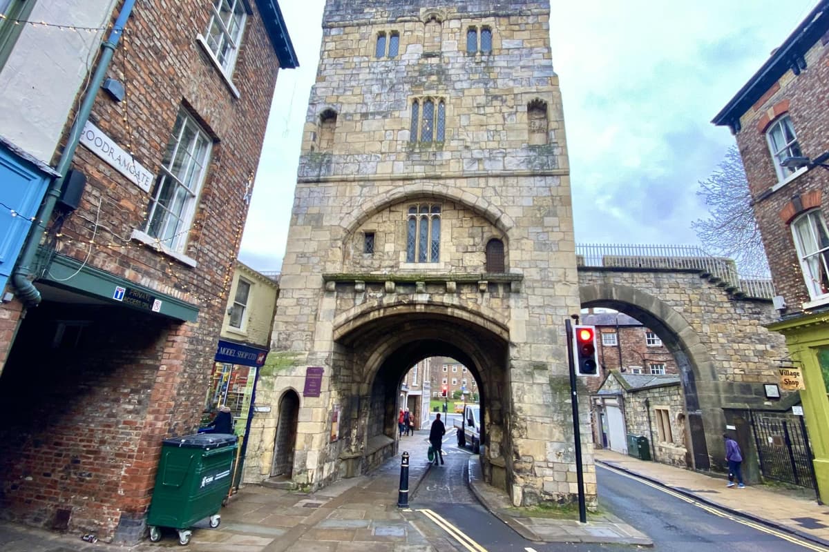 Monk Bar, York: The medieval Yorkshire fortress with windows known as ...