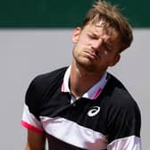 Too hot to handle: It was a day of mixed fortunes for Belgian David Goffin who exited the Ilkley Trophy before finding out he was back at Wimbledon (Picture: Getty Images)