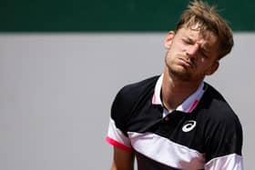 Too hot to handle: It was a day of mixed fortunes for Belgian David Goffin who exited the Ilkley Trophy before finding out he was back at Wimbledon (Picture: Getty Images)