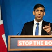 Prime Minister Rishi Sunak during a press conference in the Downing Street Briefing Room, where he insisted his new Rwanda legislation "blocks every single reason that has ever been used to prevent flights". PIC: James Manning/PA Wire