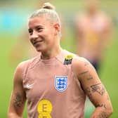 Bethany England, training with the England team ahead of the World Cup. Picture: Bradley Collyer/PA