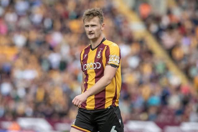 Bradford City midfielder Callum Connolly. Photo: Tony Johnson.