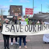 Demonstrators call for the alleged site of a Roman villa near Redcar to be preserved