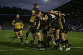 York City Knights celebrate a famous win. (Picture: Simon Hall)