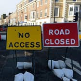 Road closure signage. (Pic credit: Frank Reid)