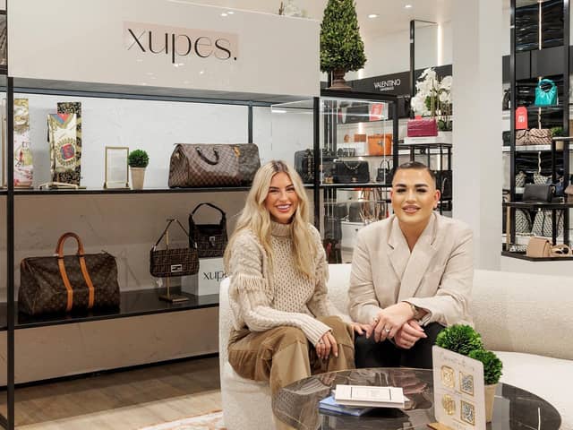 Rebecca Dransfield and Reece Morgan in the new Xupes area at Sandersons Department Store at Fox Valley