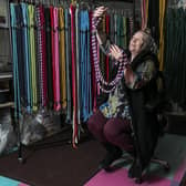 Caroline Rodgers, 56, is one of only 11 traditional ropemakers in the UK - and is believed to be the only female ropemaker with their own business in the north of England. Caroline bought the machinery from Outhwaites Ropemakers, in Hawes, after the company she worked for closed it's doors in late 2022. Instead of letting the ancient craft die, she wants to preserve the traditional method of rope making, pictured in her studio, in Askrigg, North Yorks.