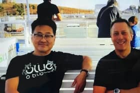 Dr Vincent Hong (left) and Tim Saville on their last diving trip
