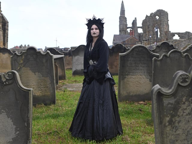 Pictured in St Mary's graveyard Verity Mansfield from Hull.