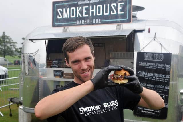 Street food trader Morgan Boyle at the first North Leeds Food Festival in Roundhay Park. (Pic credit: Tony Johnson)