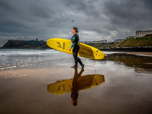 Surfing in Scarborough. (Pic credit: James Hardisty)