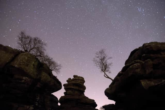 Brimham Rocks under the stars. Picture Bruce Rollinson