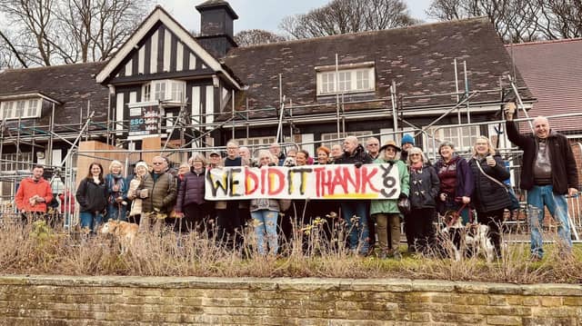 Campaigners celebrate saving the cafe at Graves Park