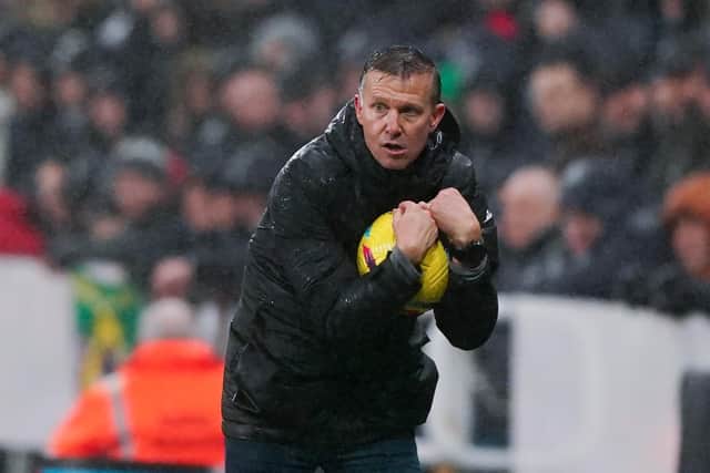 Leeds United manager Jesse Marsch grabs the ball on the touchline during the Premier League match at St. James' Park, Newcastle upon Tyne. Picture: Owen Humphreys/PA