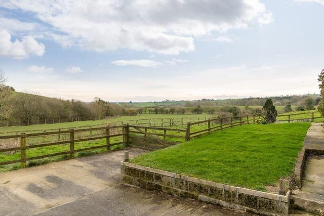 Overlooking the land which stretches to four acres