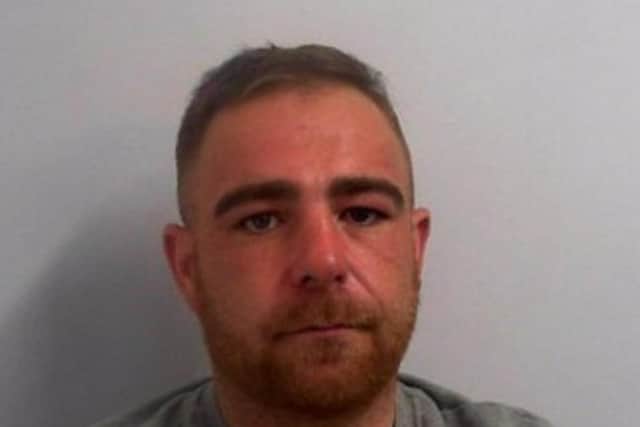 Lee Coleman, 31, of no fixed address,  was jailed for drug offences. Photo: North Yorkshire Police.