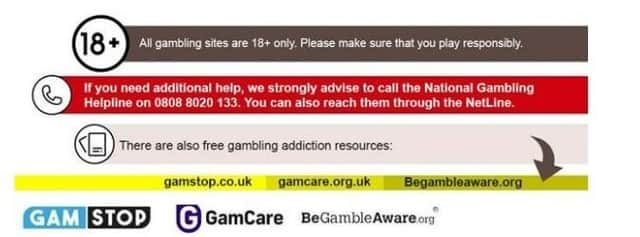 Don't forget that gambling websites are rated 18+ only