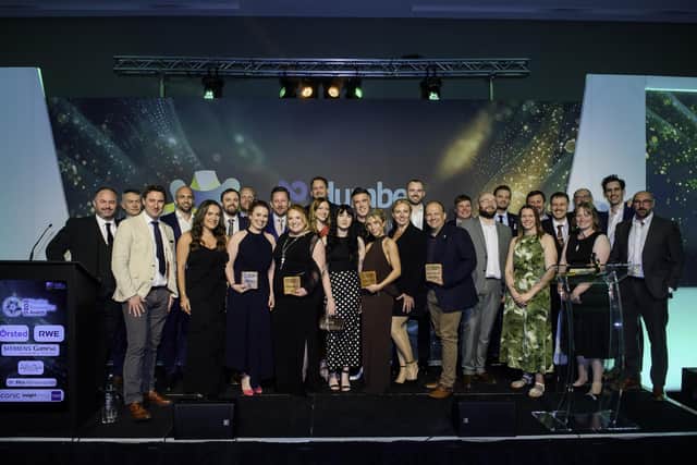 Picture by InsiderMedia/IconicMediaGroup - 30/04/2026 - Insider Humber Renewables Awards 2026 - Hilton, Hull, England - All award winners on stage.