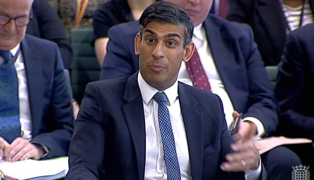 Prime Minister Rishi Sunak appearing before the Liaison Committee at the House of Commons, London. Picture date: Tuesday July 4, 2023. PA Photo. See PA story POLITICS Liaison. Photo credit should read: House of Commons/UK Parliament/PA Wire