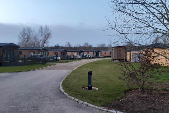 Luxury lodges at the newly opened Yorkshire Spa Retreat near Helmsley.