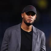 BURNLEY, ENGLAND - OCTOBER 25: Vincent Kompany Burnley Manager during the Sky Bet Championship between Burnley and Norwich City at Turf Moor on October 25, 2022 in Burnley, England. (Photo by Nathan Stirk/Getty Images)