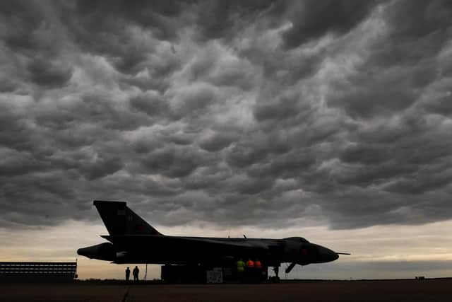 The  Vulcan aircraft on the runway at the former Doncaster Sheffield Airport. Picture taken by Yorkshire Post Photographer Simon Hulme.