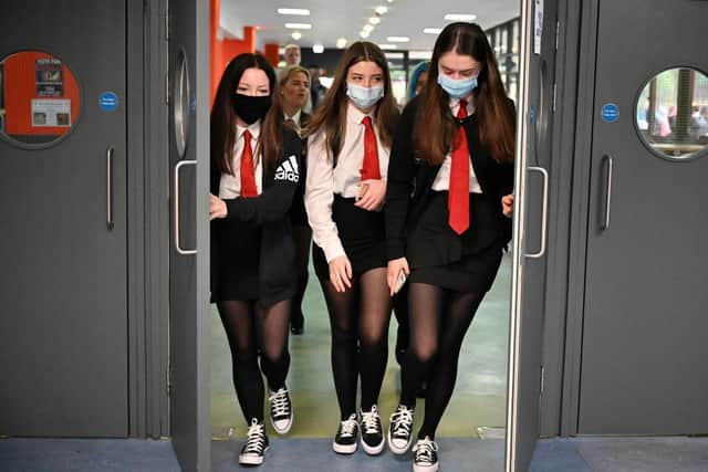 Pupils returning to a school in Scotland for the first time in nearly five months in August 2020 (Photo: Jeff J Mitchell/Getty Images)