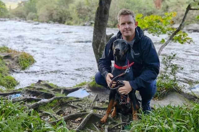 App developer Matthew Wilson’s Doberman assistance dog Jake had to be put to sleep due to spinal injuries sustained in the crash in a field in North Duffield, near Selby, back in February 2022.